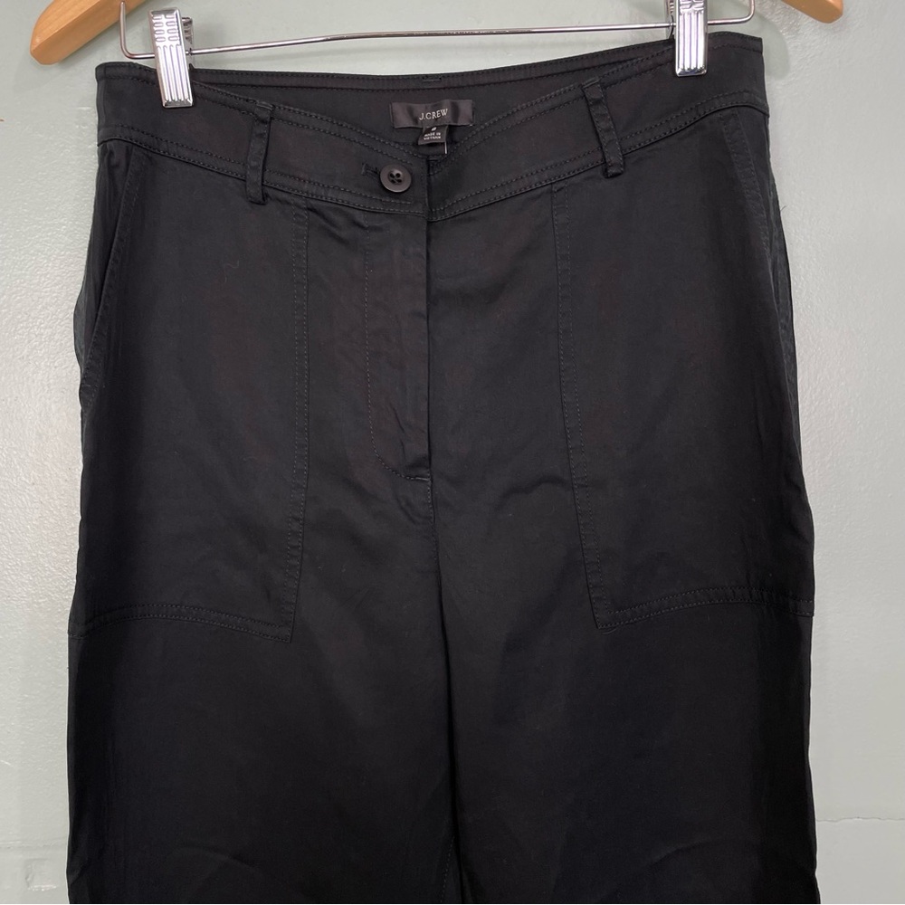 JCrew Drapey Viscose Blend Twill Pant For Women Size 8 Black Style BK250 - Picture 4 of 10